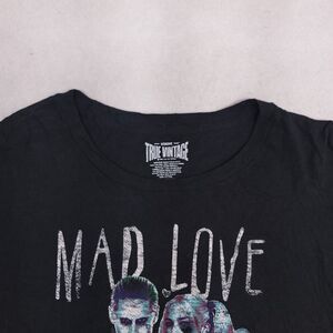 True Vintage Mad Love Casual Graphic Short Sleeve T Shirt Womens Size 2XL Black
